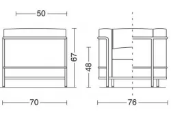 armchair lc2 3D model
