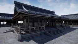 Asian Temple Low-poly  3D model