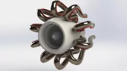 Awesome jet engine with downpipes