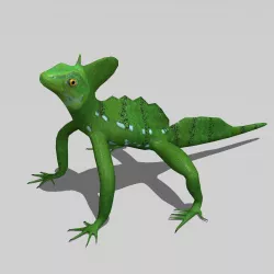 Basilisk lizard Low-poly  3D model