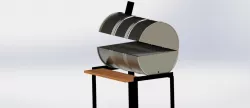 BBQ GRILL 55 GALLON DRUM GRILL/SMOKER