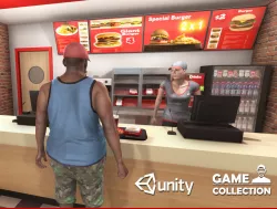 Burger Interior Low-poly  3D model