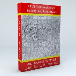 CALTECH University Buildings and Road Network 3D model