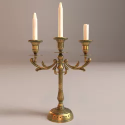 Candle holder and candles Low-poly  3D model