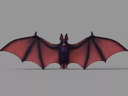 Cartoon bats 3D model