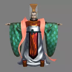 Cartoon emperor 3D model