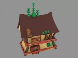 Cartoon house 3D model