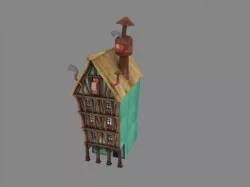 Cartoon house 3D model