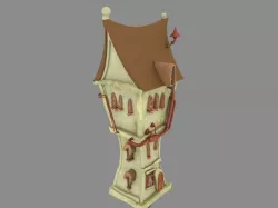 Cartoon house 3D model