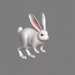 Cartoon rabbit 3D model