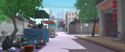 Cartoon street 3D model