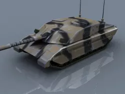 Challenger Tank Low-poly  3D model