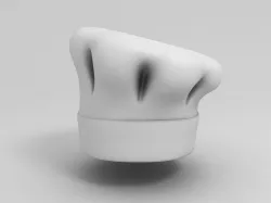 Chef Hat Low-poly  3D model