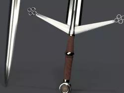 Claymore sword Low-poly  3D model