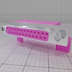 Comport Printer Port Mainboard 3D model 3D model