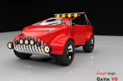concept design ( JEEP ) single drive ......only part design is used.....software catia V5