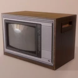 CRT TV Low-poly  3D model