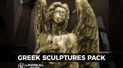 Detailed Greek Statues Low-poly  3D model