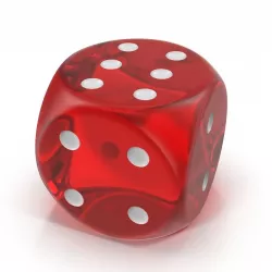 Dice Red Transparent 3D model