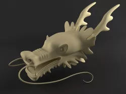 Dragon head Low-poly  3D model