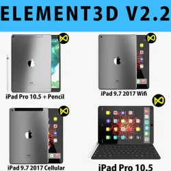 E3D - Apple iPad 2017 Collection model 3D model