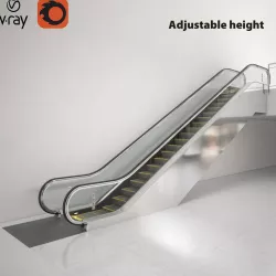 Escalator KONE TransitMaster 140 modular 3D model