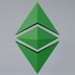 Ethereum Classic Crypto Currency 3D Logo Low-poly  3D model