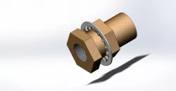 FITTING,BULKHEAD,FEM. PIPE,1/4NPTF,BRASS, 