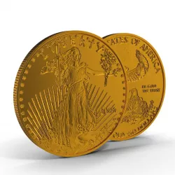 Gold Eagle 50 Dollars 3D model