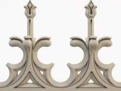 Gothic fence CNC 3D model