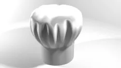 Hat - Chef Toque Type 2 3D model