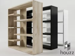 Homestar 6 Shelf Storage Bookcase 3D model