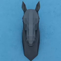 HORSE PAPER HEAD 3D model