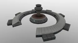 International Airport Zvartnots Old Terminal Low-poly  3D model