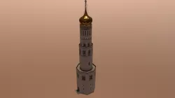 Ivan the Great Bell Tower - Kremlin Low-poly  3D model