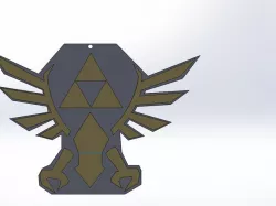 Ledgend Of Zelda Hyrule Crest Pendant
