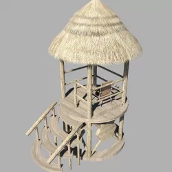 Lifeguard Tower 3d Model Low-poly  3D model