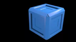 Low poly futuristic cube Low-poly  3D model