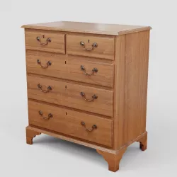 Mahagony antique chest of drawers 3D model
