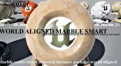 Marble World Aligned Materials 3D model