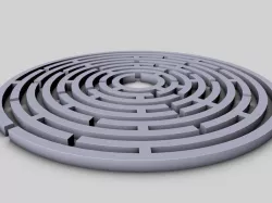 Maze - circular 3D model