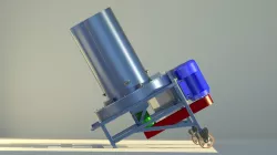 Metal construction for grass shredding machine