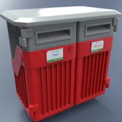Metal painted large postbox 3D model