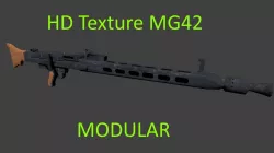 MG42 WW2 Machinegun - modular Low-poly  3D model
