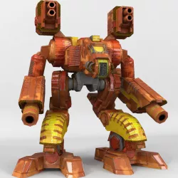 Mobile-Ready Mech Minotaur Low-poly  3D model