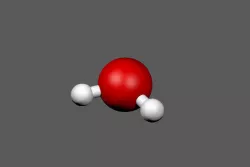 Molecule of water 3D model