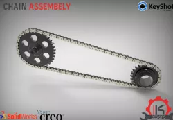 Motor Cycle Engine Internal Setup - Chain Assembly