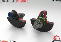 Motor Cycle Engine Internal Setup - Flywheel Spline Shaft
