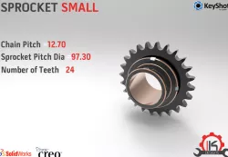 Motor Cycle Engine Internal Setup - Sprocket Small