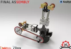 Motor Cycle Engine Internal Setup - Superquadro engine - Final Assembly